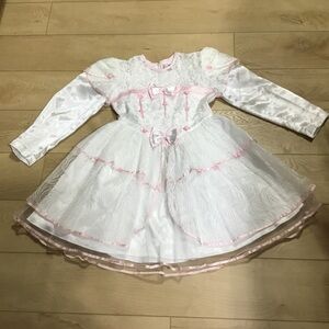 Charming Kids Dress in Pink and White